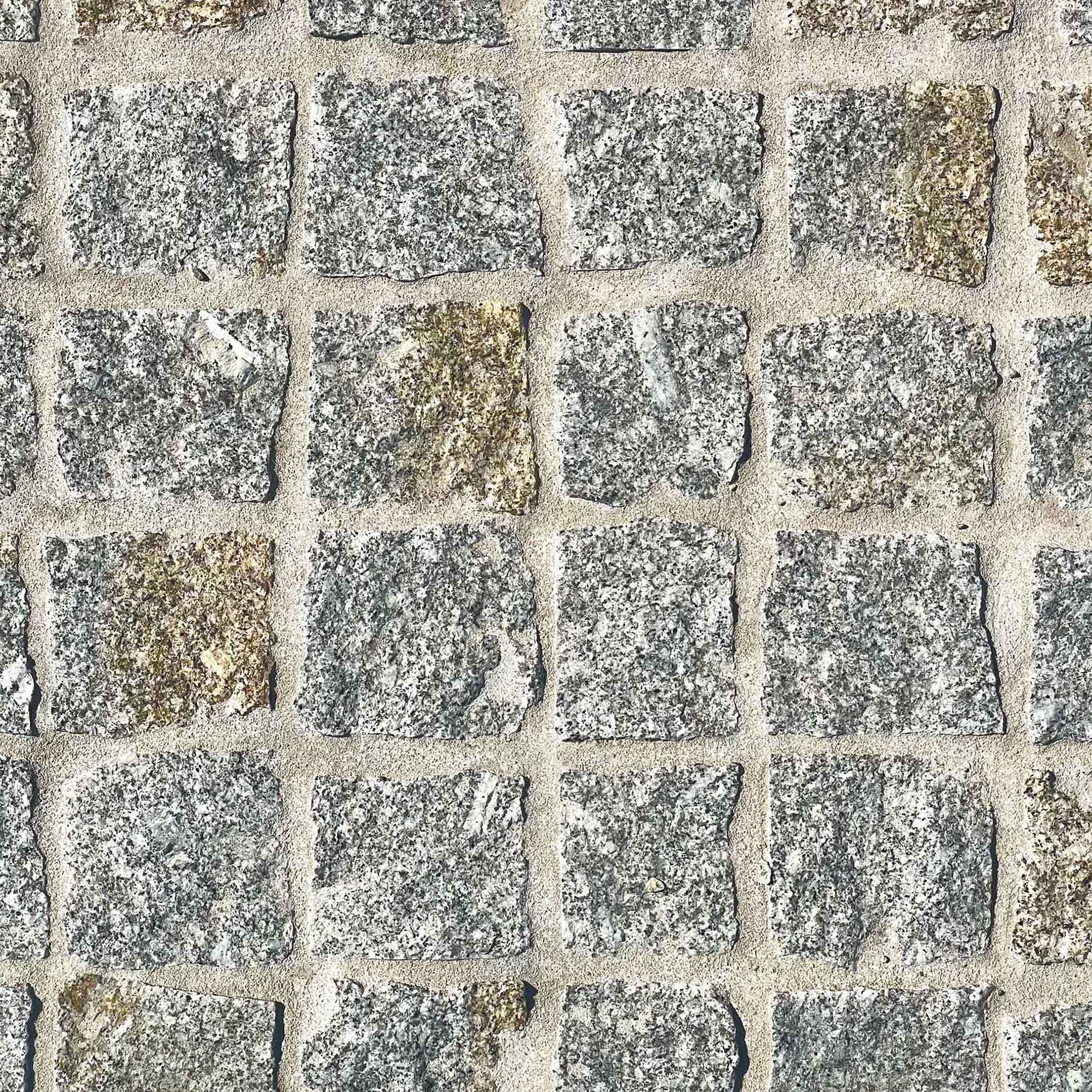 Pavé en GRANIT MIX gris jaune - Minéral Pierre Naturelle